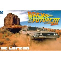 Plastic Kit  AOSHima 1/24 BACK TO THE FUTURE DELOREAN from PART III & RAILROAD 01187