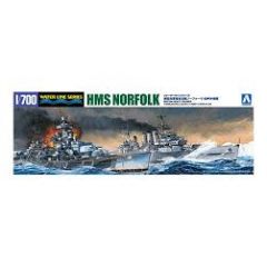 Aoshima 1/700 Waterline British Heavy Cruiser HMS Norfolk Limited Edition 056691