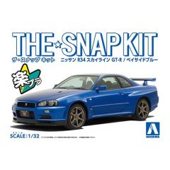 Aoshima 1/32 NISSAN R34 SKYLINE GT-R BAYSIDE BLUE 06250 