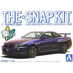 Aoshima The Snap Kit No.11-CA1/32 Nissan R34 Skyline GT-R Plastic Model