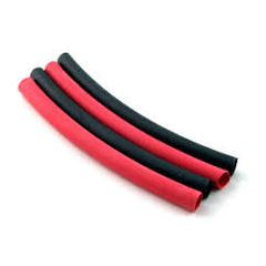 Heat Shrink Tubing 80mm long - Red and Black - 3 pieces of each colour