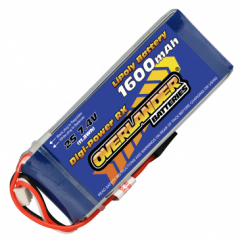 1600mAh 2S 7.4v LiPo Battery Receiver Pack - Overlander Digi-Power
