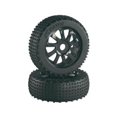 Absima Wheel Set Buggy Razor 10 Spoke/ Dirt (Black) 1:8 (2)