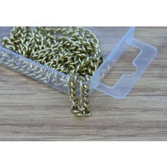 BRASS PLATED CHAIN 8 LINKS PER 1 Inch