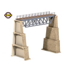 Ratio 240 Steel Truss Bridge with Stone Piers - N Gauge Kit