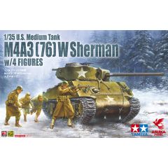 Asuka 1/35 US MEDIUM TANK SHERMAN M4A3 + FIGURES 35048