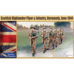 GECKO 35GM0006 1/35 Scottish Highlander Piper & Infantry Normandy June 1944 
