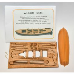 Wood & Plastic Life Boat - 115mm