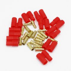 3.5 MM Banna Plug with Red Housing 5 Pairs (10 Sets)