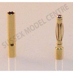 3mm Gold Bullet Connectors 5 pairs