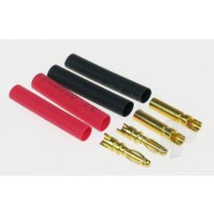 2mm Gold Connector Set (2 Pairs + Shrink)