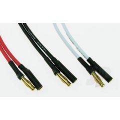 4mm Gold Connector Set (3 Pair) 15cm Silicone Lead