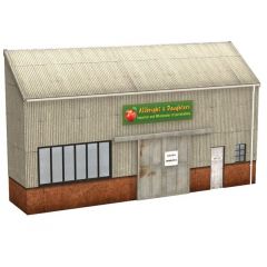 Bachmann 44-269 Scenecraft Low Relief Cement Board Warehouse - 00 Gauge