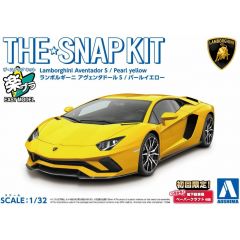 Aoshima The Snap Kit No.12-B 1/32 Lamborghini Aventador S Pearl Yellow Plastic Model