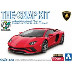 Aoshima The Snap Kit No.12-C 1/32 Lamborghini Aventador S Pearl Red Plastic Model