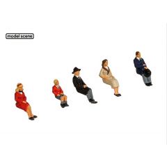 Modelscene 5301 Seated People (5) - 00 Gauge