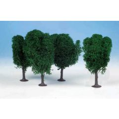 1010 3 Lichen Birch Trees 12cm (Dark Green)
