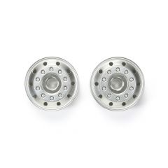 Tamiya RC 1/14 Metal-Plated Front Wheels (22mm Width/Matte Finish)