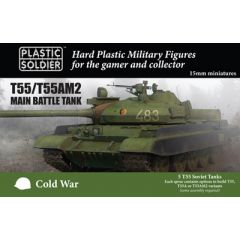 Plastic Kit Plastic Soldier 1MODV15001 15mm T55/T55AM2 Main Soviet Battle Tank Kit