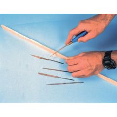 Five Needle Files with colleted easy grip handle