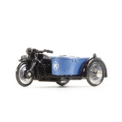 Oxford Diecast 76BSA002 BSA M20/WM20 Motorcycle & sidecar RAC with early front forks (circa 1937-47) 00