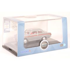 Oxford Diecast 1/76 OO Gauge Ford Cortina Mk1 Lombard grey/red 76COR1008