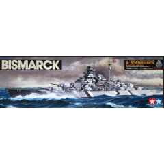 Tamiya 1/350  Bismarck German Battleship with stand 78013