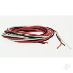 24SWG Silicone Wire (White/Black/Red) 1m