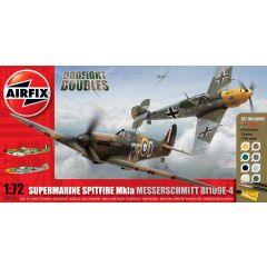 Airfix 1/72 Spitfire MkIa and Messerschmitt Bf109E-4 Dogfight Doubles Gift Set A50135