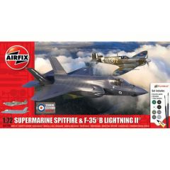 Airfix 1/72 Supermarine Spitfire & F-35B Lightning II Then and Now A50190