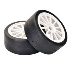 Set of wheels RS Racing Rally Slick / white 1: 8 (2 pcs) Absima TC0809 (FASTW)