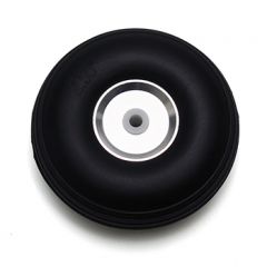3.5in (89mm) Rubber (PU) Wheel with Aluminium Hub (1 Wheel Only)
