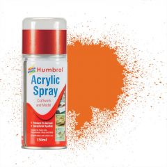 Humbrol Gloss Orange 18 Acrylic Spray