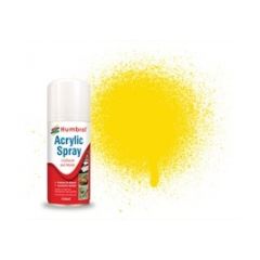 Humbrol Acrylic Hobby Sprays 150ml - 69 Gloss Yellow