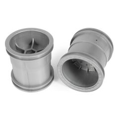 AXIAL 2.2 MONSTER TRUCK WHEELS 63MM SILVER (2)