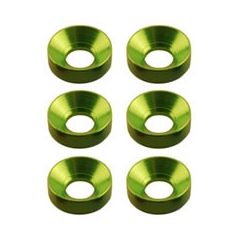 AXIAL CONE WASHER 3X6.9X2MM GREEN (6)