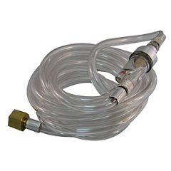 10ft. clear hose with transparent in-line drainable water-trap 1/4 Inch  Fitting with integrated Propel Regulator Fitting on one end