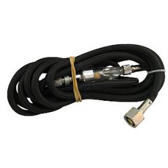 10ft. braided hose with transparent in-line drainable water-trap 1/4 Inch  Fitting with integrated Propel Regulator Fitting on one end