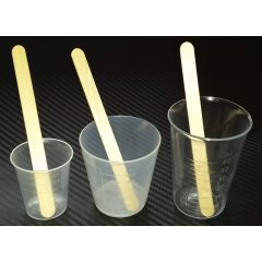 Bucks Composites 30ml mixing pots with spatulas