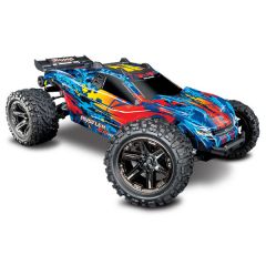 Traxxas Red Rustler 4X4 VXL 1:10 4WD RTR Brushless Electric Stadium Truck (+ TQi 2-ch/ TSM/ VXL-3s/ Velineon 3500Kv)