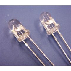 Clear LED Lights with Inline Resistor (1 Bagged) Pre-Wired Ultra-Light 9-12V (10mm)