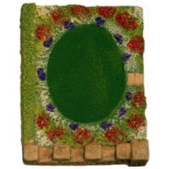 Harburn Hamlet CG246 Front Garden with Flower Borders  Oval Lawn and Wall  Left Hand