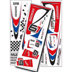 Multiplex Acromaster Pro Decal Set  blue-red 