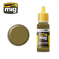 Ammo Mig Jimenez Acrylic 17ml Paint DUNKELGELB DARK BASE