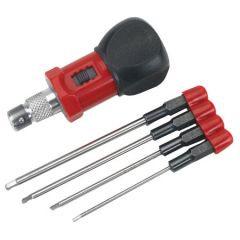 4 Piece Metric Hex Wrench Set with Handle