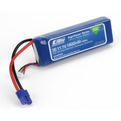E Flite Lithium Polymer Battery 3s 1800mAh with EC3 fitted