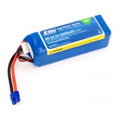 22.2volt 3200mAh 6S 30C LiPo with12AWG Lead and EC3 connector