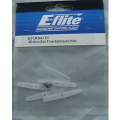 E-Flite EFLRSA101 fine spline 3D Servo Arm Set for S60/DS75 servos