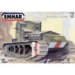 Plastic Kit Emhar 1:72 Scale MkA Whippet WWI Medium A Tank (1918) Kit