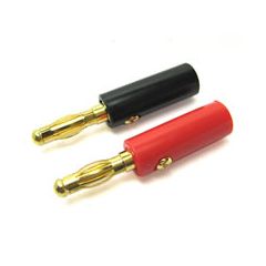 4.0MM GOLD CONNECTOR RED&BLACK BANANA PLUGS